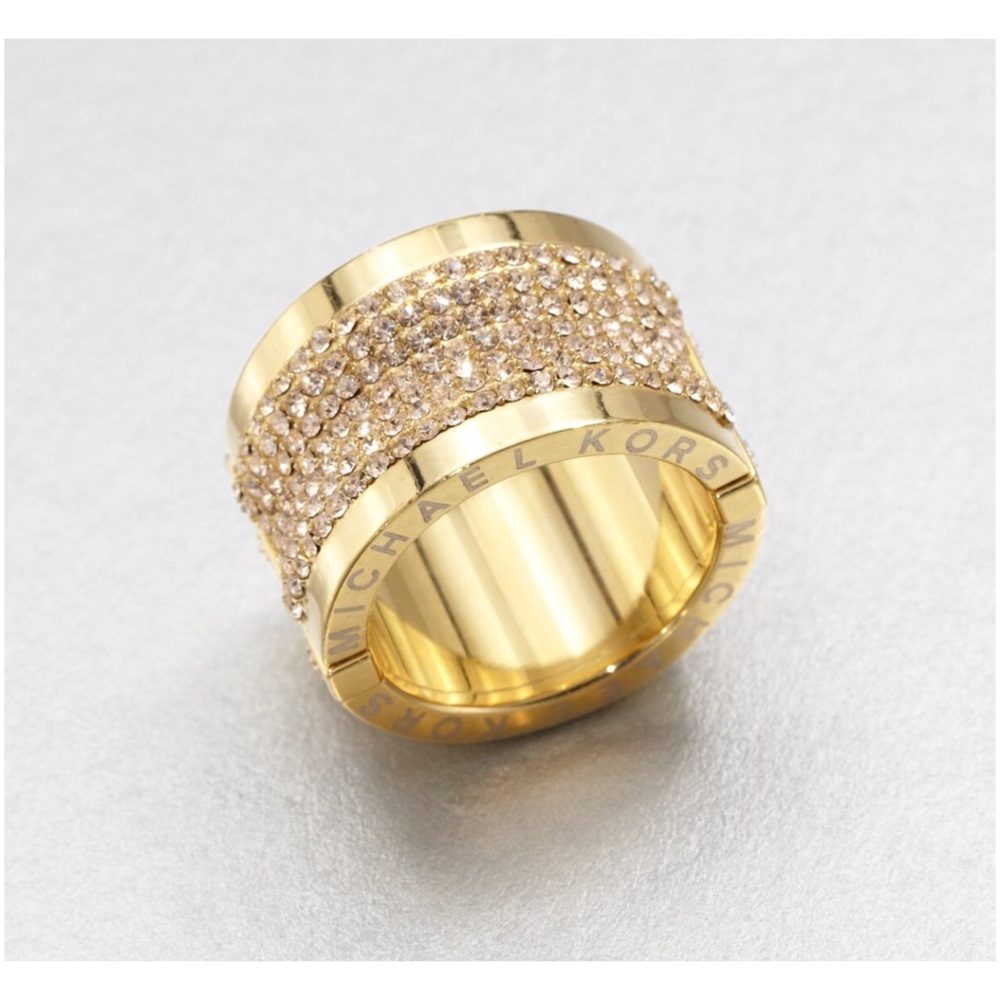 MICHAEL KORS Pave Barrel Ring. NWOT